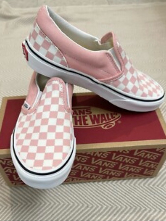 Vans Shoes - Vans Pink & White Checkerboard Slip-On Sneakers